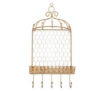 Hohopeti Iron Jewelry Stand Birdcage Design Jewelry Display Rack for Wall Mounted Decoration Use as Holder for Easy Storage Rack Organization for Organizer and Key Hangers for Wall