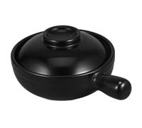 Hohopeti Japanese Style Clay Soup Pot with Lid Terracotta Casserole for Stewing Frying and Boiling Healthy Natural Material Multipurpose Cooking Pot for Home and Travel