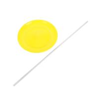 Hohopeti Juggling Spinning Plate Set with Stick for Circus Performances Beginner-friendly Juggling Prop Enhances Visual Appeal and Stage Act Yellow Festival Party Game