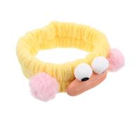 Hohopeti Kawaii Plush Spa Headband for Women and Soft Cartoon Hair Accessory for Face Washing Makeup Skincare Cute Yellow Hair Hoop for Spa and Daily Use