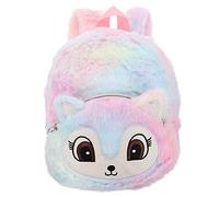 Hohopeti Kids School Bag Plush Shoulder Backpack with Cartoon Animal Style, Made of High-end Polyester and Plush, for School and Daily Life