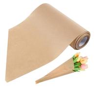 Hohopeti Kraft Paper Roll Brown Wrapping Paper for Flower Bouquet Wrapping Tear Resistant Multipurpose Protective Wrap for Gift Transport DIY Projects