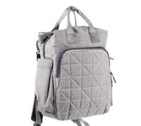 Hohopeti Large Capacity Mom Backpack Diaper Bag for Baby with Portable Travel Storage, Outdoor Nappy Bag Organizer for Moms, Grey Quilted Multifunctional Handbag and Shoulder Pack