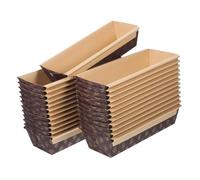 Hohopeti Large Conduction with Heat Uniform High Temperature Resistance and Bread Tins Baking 25pcs Boat-Shaped Paper Loaf Pans Disposable, for Daily Cooking and Family Dinners