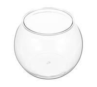 Hohopeti Large round Plastic Fish Tank Multi-function Betta Aquarium Bowl for Desk and Shelf Decoration, Rimless Small Goldfish Tank Kit with Accessories