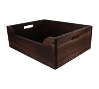 Hohopeti Large Solid Wood Cat Litter Box for Indoor Cats, Large Wooden Litter Tray with High Sides, Brown Pet Toilet Pan 17.68X12.58X6.13In, Self-Assembly Required