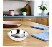 Hohopeti Large Thick Stainless Steel Mixing Bowl Multi-Functional Washing Basin for Rice Fruits Vegetables Dough Making Kitchen Use Safe Smooth Edges
