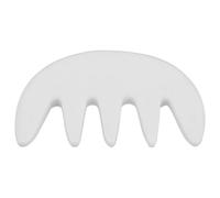 Hohopeti Large-Tooth Jade Scalp Massager Comb for Gua Sha Head Massage Natural Jade Five-Tooth Design for Scalp Stimulation Meridian Therapy and Hair Care Comfortable Texture Multipurpose