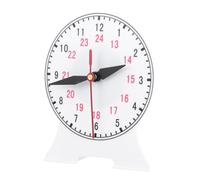 Hohopeti Learn Clock Model Linkage Educational Plastic Clock for Students Eye-hand Coordination Training Desktop Decoration