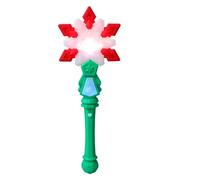 Hohopeti LED Snowflake Wand for Christmas Party Princess Glowing Light-up for Cosplay Birthday Holiday Costume Accessory Magical Winter Dress-up Stick