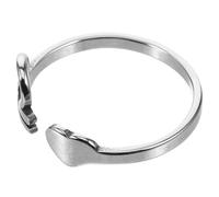 Hohopeti Libra Zodiac Open Ring for Women, Stainless Steel Adjustable Finger Ring, Minimalist Astrology Jewelry, Fashionable Statement Band