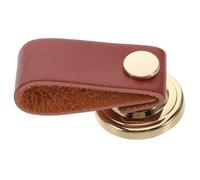 Hohopeti Light Brown Leather Drawer Knobs Single Cabinet Pulls for Wardrobe and Dresser Soft Handles for Furniture Replacement