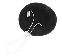 Hohopeti Lightweight Wool Pet Beret Hat Comfortable Dog Hair Accessory with Cartoon Design for Small Dogs and Cats Flexible Fit Puppy Beanie for Parties and Photo Props