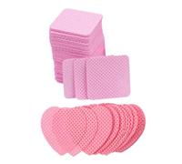 Hohopeti Lint-free Nail Pads Cotton Wipes 400pcs Nail Polish Remover Wipes and Eyelash Extensions Cleaning Pink Cotton Pads Set for Beauty Salon and Home Use