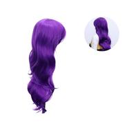 Hohopeti Long Curly Purple Synthetic Wig Natural Looking Hairpiece for Women Cosplay Party Stage Performance Dancing Fancy Dress Accessory