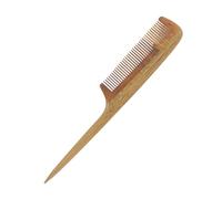 Hohopeti Long Handle Green Sandalwood Wooden Comb for Hair Smoothing Fine Tooth Pointed Tail Comb Static for Men and Women Scalp Massage Brush
