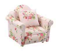 Hohopeti Lovely Miniature Sofa for Hamsters and Small Pets, Wooden and Cloth Material, Decorative Cozy Small Couch Providing Comfortable Sleeping Place and Security Sense in Mini Houses