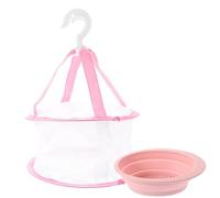 Hohopeti Makeup Brush Cleaning Bowl Set with Pink Silicone Pad and Hanging Drying Net, Makeup Sponge Cleaner Kit for Cosmetic Brush Washing and Air-drying, Suitable for Beauty Tools