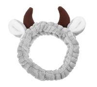 Hohopeti Makeup Headbands for Women Cute Fabric Spa Headband Lightweight Head Accessory with Ox Horn Design Suitable for Most Hair Types Daily Use Bath