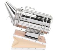 Hohopeti Manual Stainless Steel Bee Smoker for Beekeeping Equipment Portable Hive Smoker Tool for Calming Bees Apiculture Device for Beekeepers and Garden Use