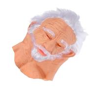 Hohopeti Mask Head Halloween Costumes Face Mask Old Man Headgear Halloween Face Cover Emulsion