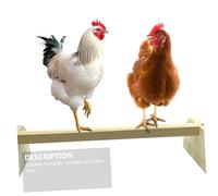 Hohopeti Medium Large Parrot and Chicken Wood Perch Stand Smooth Polished Table Playstand with Paw Grinding Platform for Birds and Poultry Cage Accessories