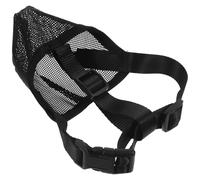 Hohopeti Mesh Design Breathable Dog Muzzle for Large Dogs Anti-biting Chewing Outdoor Use Compact Pet Muzzle with Elastic Fit Practical Training Tool for Barking Control Black S