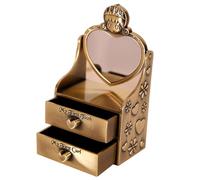 Hohopeti Metal Keepsake Box for Baby First Tooth and Fetal Hair Storage, Golden Colour Creative Design, Sturdy and Not Easy to Deform, for Newborn Baby Shower