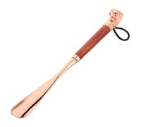 Hohopeti Metal Long Handle Shoehorn with Ergonomic Grip for Women Seniors and Durable Alloy Lion Head Shoe Slider Tool for Home Travel and Hotel Comfortable Shoe Lift Helper