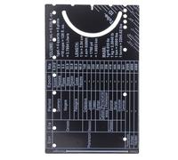 Hohopeti Metric Pocket Engineering Ruler with Protractor and Scale, Small Metal Civil Engineer’S Pocket Scale Rule for Measurement and Layout in Mechanical and Lab Gear