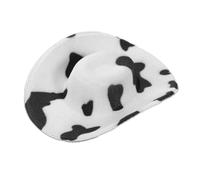 Hohopeti Mini Cow Print Cowboy Hat for Dolls Soft Comfortable Miniature Doll Accessory Stylish Party Decoration Western Design for Dollhouse and DIY Craft