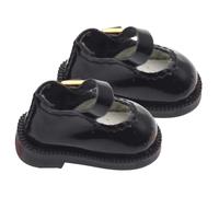 Hohopeti Mini Doll Shoes Black Cotton Cloth for Bjd Dolls DIY Making Accessories Handmade Footwear for Creative Decoration and Mini House Adornment