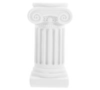 Hohopeti Mini Roman Column White Resin Pillar Miniature Greek Style Sculpture for Dollhouse Decor and Garden Ornament, Vintage Tabletop Roman Pillar Photo Prop for Wedding and Micro
