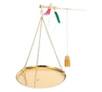 Hohopeti Mini Vintage Copper Herb Scale Capacity Handheld Traditional Chinese Medicine Gram Scale for Accurate Weighing of Tea Jewelry Dried Fruits Portable
