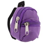 Hohopeti Miniature Doll Backpack Purple Mini House Decorative Miniature Bag for Doll Accessories Photography Props and Mini House Diy Ornament Gift for Girls