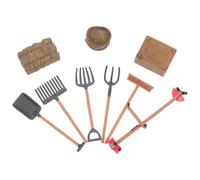 Hohopeti Miniature Farm Tool Realistic Mini Garden Accessories for Boys and Detailed Farmyard Models for Dollhouse and Outdoor Play DIY Coloring Fun