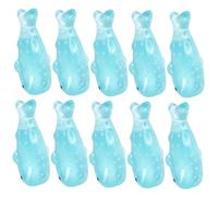 Hohopeti Miniature Whale Figurines Resin Ocean Animals Set for Garden Landscape Decoration, 10pcs Tiny Whale Figures Collection for Home and Aquarium Display