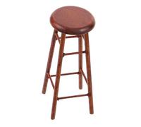 Hohopeti Miniature Wooden Stool Chair Nordic Style Dollhouse Furniture Accessory for Kitchen and Living Scene DIY Decoration Lightweight Pub Bar High Stool for Doll House Bedroom