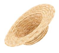 Hohopeti Miniature Woven Straw Doll Hat 16X7X3Cm Round Top DIY Craft Accessory for Dollhouse, Photo Prop, and Tiny Doll Styling