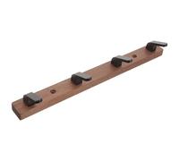 Hohopeti Modern Wall Mount Hooks Coat Rack 4-Hook Solid Wood Multi-Functional Clothes Hook Rack for Bedroom Hallway Entryway