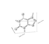 Hohopeti Molecular Structure Brooch Pin for Students and Teachers, Science-themed Metal Chemistry Badge, Gender-neutral Safety Pin for Clothing Decoration and Medical