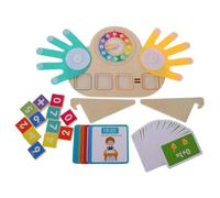 Hohopeti Montessori Counting for Wooden Finger Counting Math Manipulatives with Animal Designs Early Arithmetic Learning for Addition Subtraction Recognition and Sensory Development