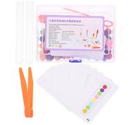 Hohopeti Montessori Wooden Bead Grabbing for Fine Motor Skills Educational Game with Beads Hand-eye Coordination and Concentration Training Safe Non-toxic Materials Includes Clamps and