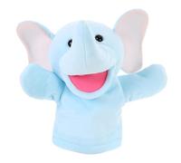 Hohopeti Movable Mouth Elephant Hand Puppet for Soft Plush Cartoon Animal Plaything Interactive Storytelling Prop Cloth and PP Cotton Material Design for Bedtime Fun