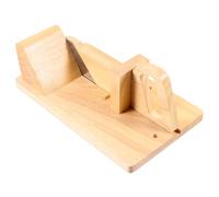 Hohopeti Multifunctional Oak Wood Sausage with Sharp Stainless Steel for Sausages Hot Dogs Salami Vegetables and Fruits Kitchen Cutting Tool with Comfortable Grip