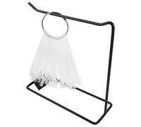 Hohopeti Nail Art Display Black Fan Shape Sticks Iron Artistic Holder round Ring for Nail Practice Tips Display for Manicure Practicing and Art Accessories
