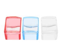 Hohopeti Nail Art Stamper Kit 3pcs Rectangular Nail Stamp Plates Blue Pink for Manicure at Home DIY