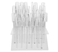 Hohopeti Nail Polish Organizer Stand with 32 Holes Plastic Nail Sample Holder for Manicure at Home and Salon