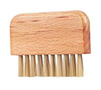 Hohopeti Nail Scrubber Brush with Wooden Handle and Soft Animal Bristles for Cleaning Nail Gaps on Hands and Feet for Manicure Pedicure and Household Tasks
