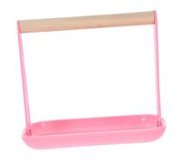 Hohopeti Natural Wood Parrot Stand with Foot-friendly Design and Plastic Tray Multipurpose Tabletop Perch for Parakeets Finches Lovebirds Cockatiels Training and Rest